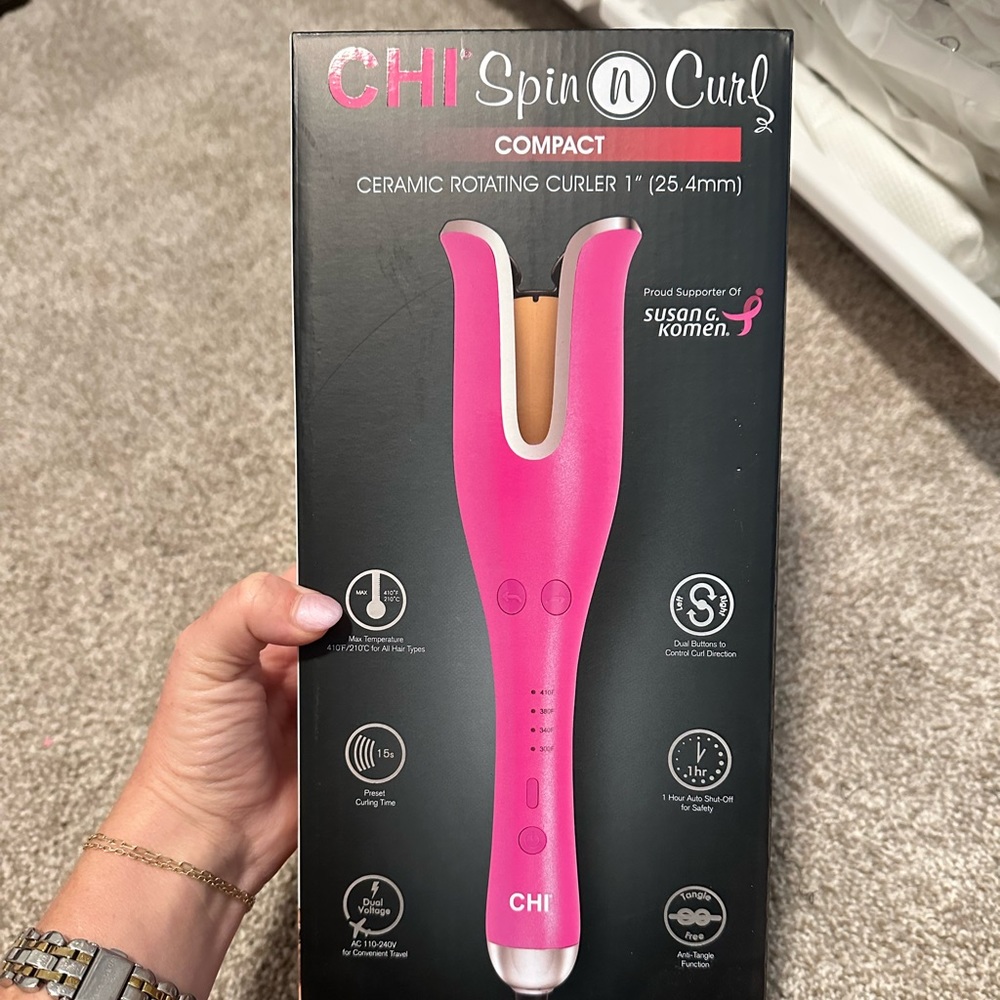Chi, new in box. Barbie Pink Spin n Curl